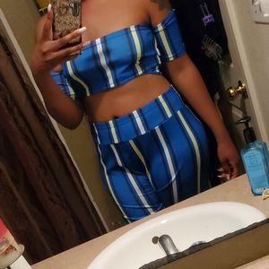 Striped two piece set